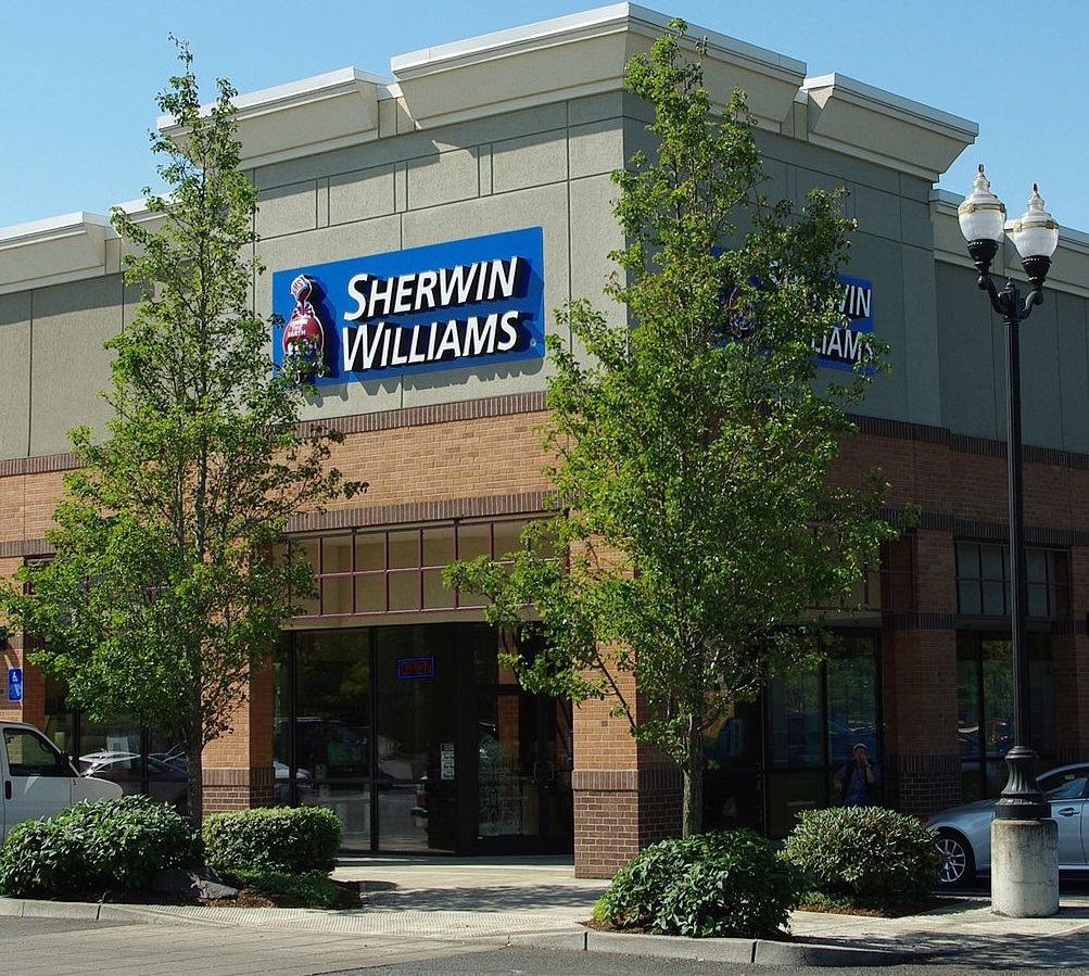 New sign going on Sherwin Williams Headquarters in downtown Clev 
